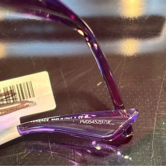 New Versace MOD 4453 5419/87 Transparent Violet Sunglasses - Picture 16 of 16